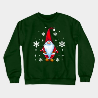 Santa Claus Gnome Merry Christmas Xmas Crewneck Sweatshirt